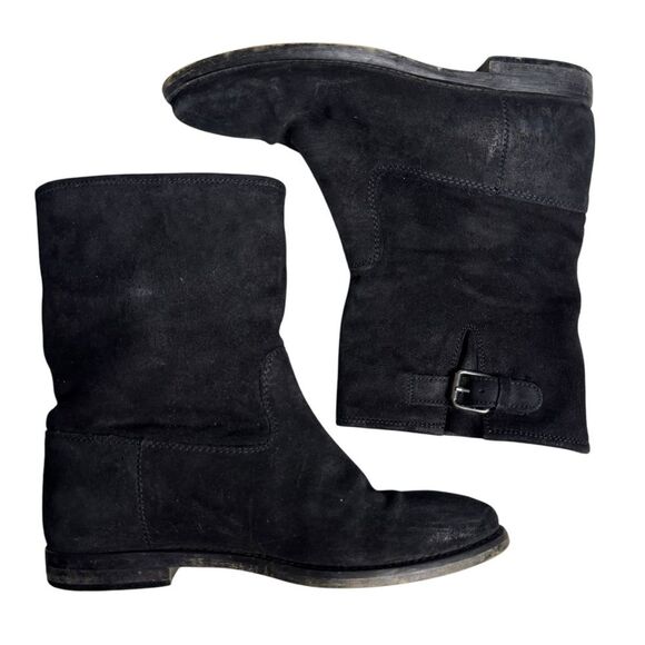 Slouchy Suede Black J. Crew Women's Langston Ankle Boots Size 7 - Picture 3 of 10